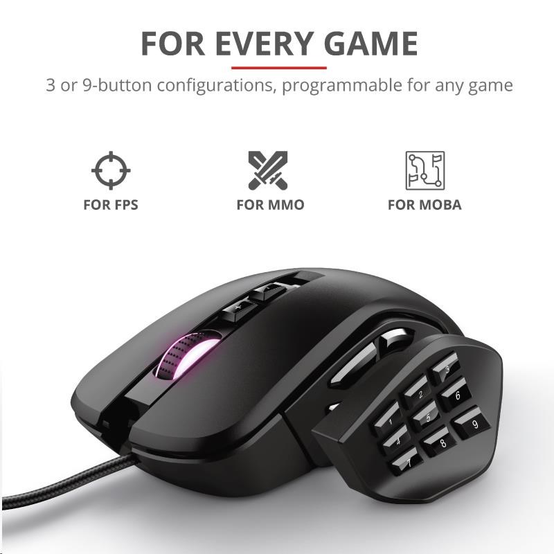 Prispôsobiteľná herná myš TRUST GXT 970 Morfix5 