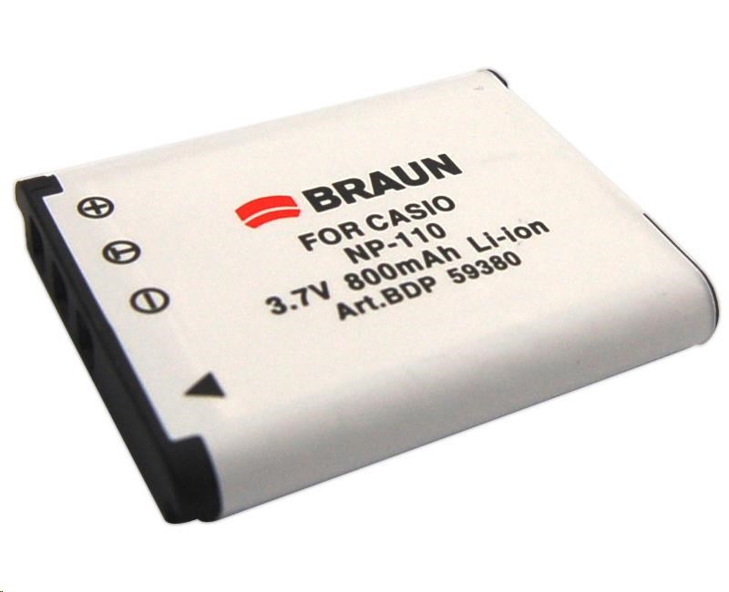 Braun akumulátor CASIO NP-110,  800mAh0 