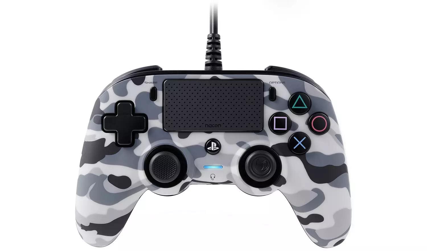 Nacon Wired Compact Controller - ovladač pro PlayStation 4 - camo grey0 