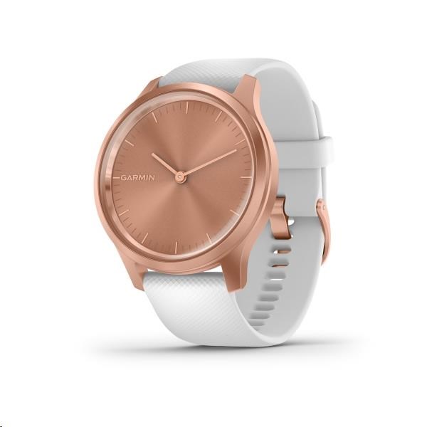 Garmin monitorovací náramek a hodinky vivomove3S  Style,  RoseGold/ White Band0 