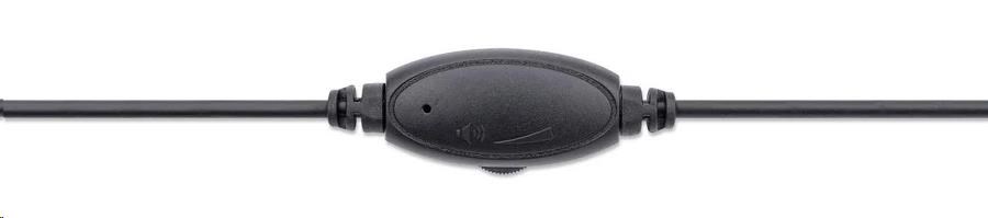 MANHATTAN Sluchátka s mikrofonem Mono USB Headset,  černá6 