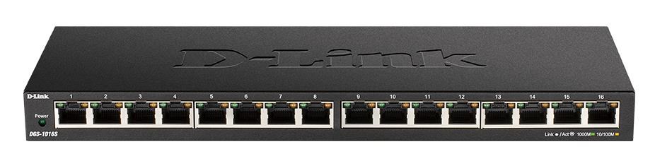 D-Link DGS-1016S 16-portový gigabitový ethernetový prepínač,  bez ventilátora0 