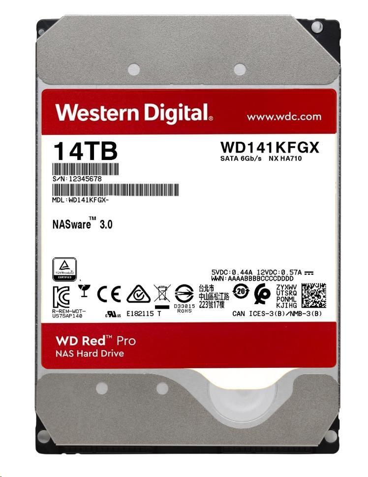 WD RED Pro NAS WD181KFGX 18 TB SATAIII/ 600 512 MB cache,  272 MB/ s,  CMR1 