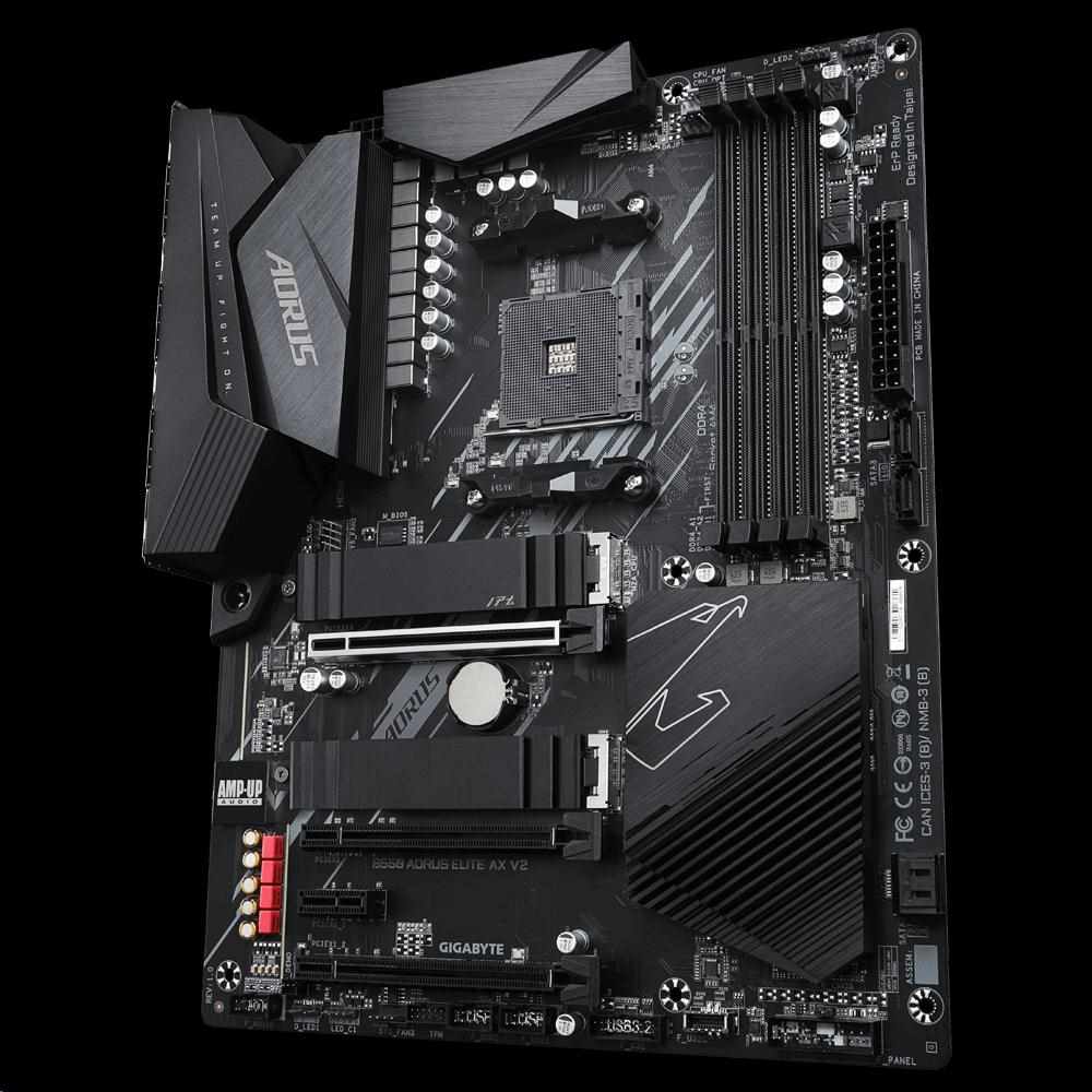 GIGABYTE MB Sc AM4 B550 AORUS ELITE AX V2,  AMD B550,  4xDDR4,  1xDP,  1xHDMI1 