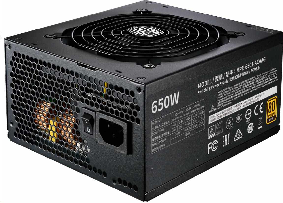 Cooler Master MWE 650 Gold-v2 Full modular,  650W,  80+ Gold7 