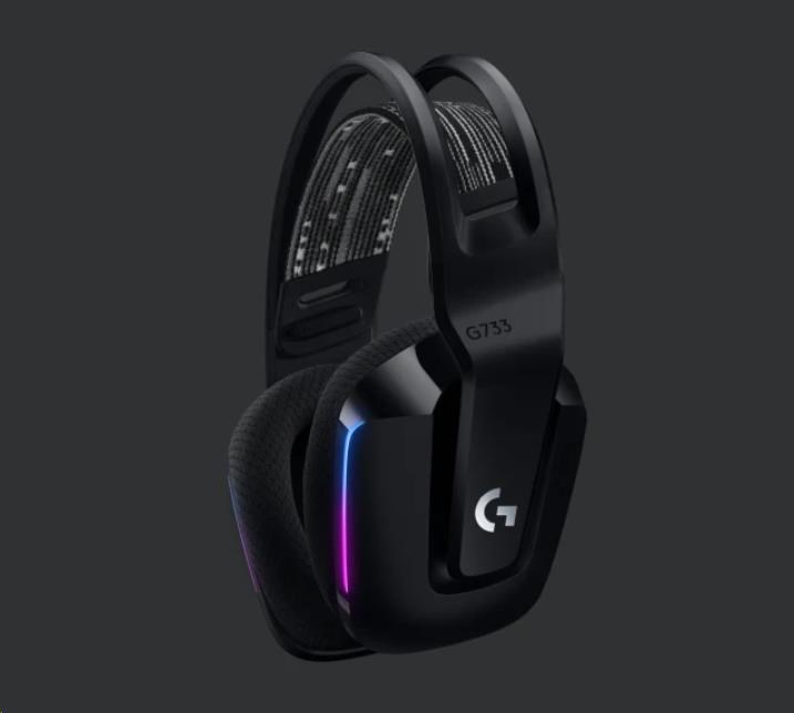 Logitech herní sluchátka G733,  LIGHTSPEED Wireless RGB Gaming Headset,  EMEA,  black1 