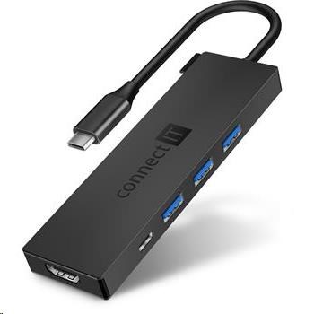 Rozbočovač CONNECT IT USB-C,  5v1 (USB-C, 3xUSB-A, HDMI),  externý,  antracitový0 