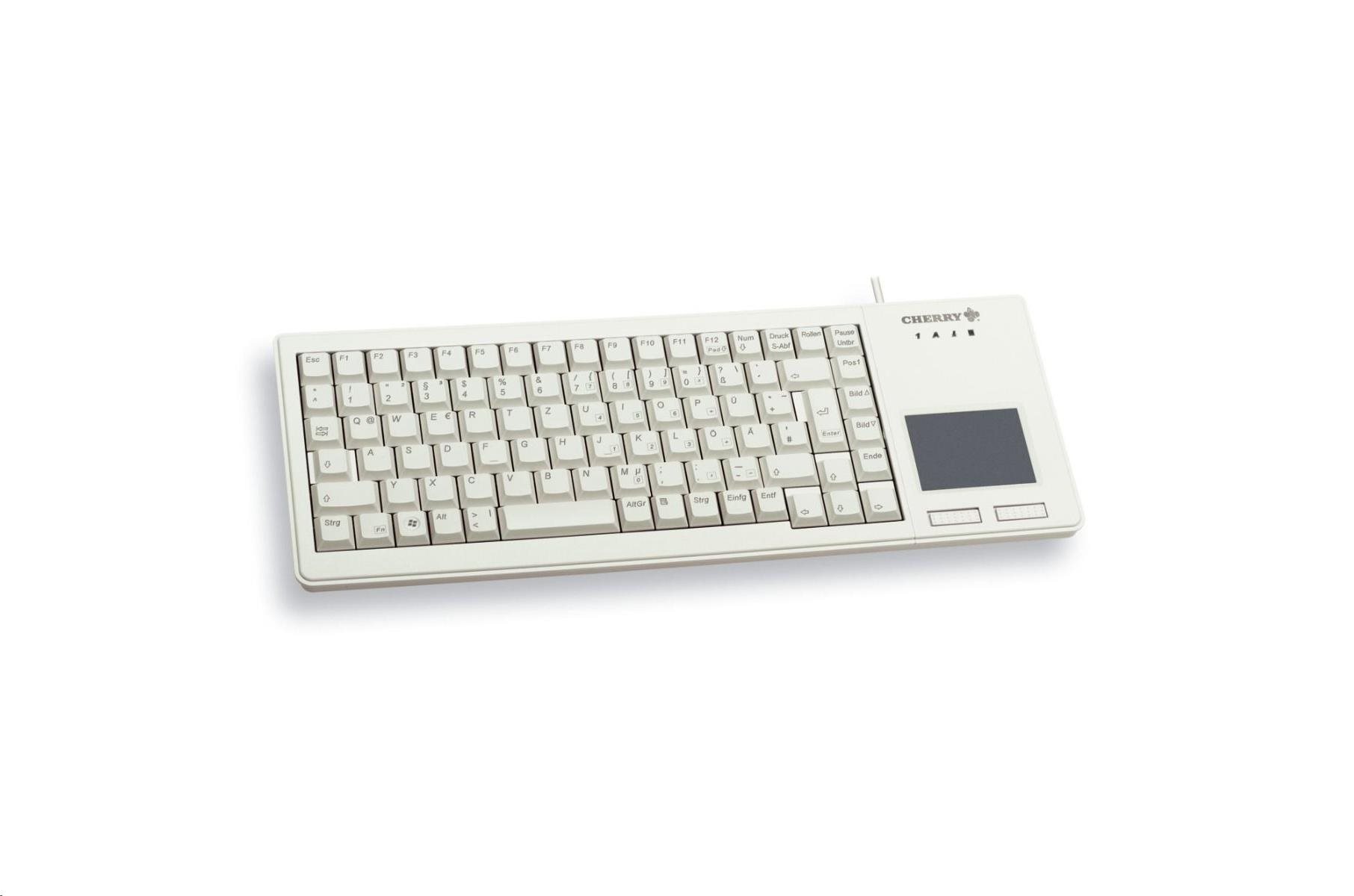 CHERRY klávesnice G84-5500, touchpad, ultralehká, USB, EU, šedá1 