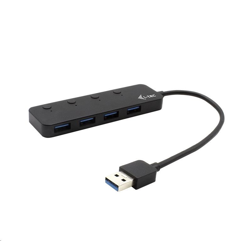 iTec USB 3.0 nabíjací HUB 4portový s jednotlivými prepínačmi0 