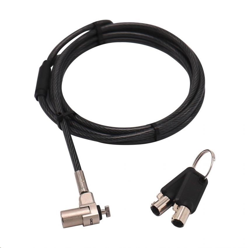 Bezpečnostný kábel DICOTA T-Lock Ultra Slim V2, s kľúčom, štrbina 3x7 mm, jednoduchý0 