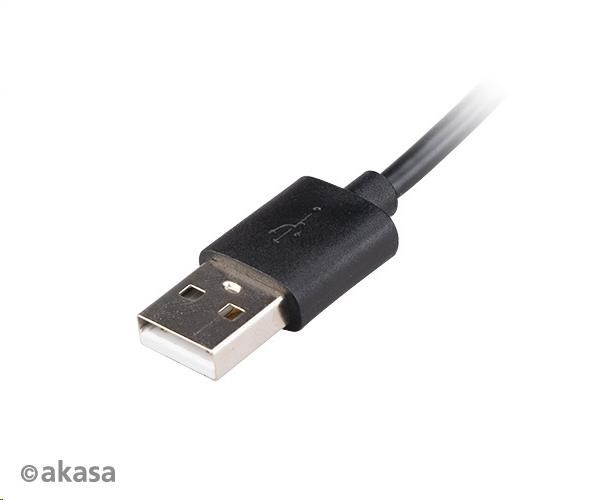 Kábel AKASA USB-A 2.0 na USB-C, napájací kábel s prepínačom (pre Raspberry Pi 4), 1.5m2 