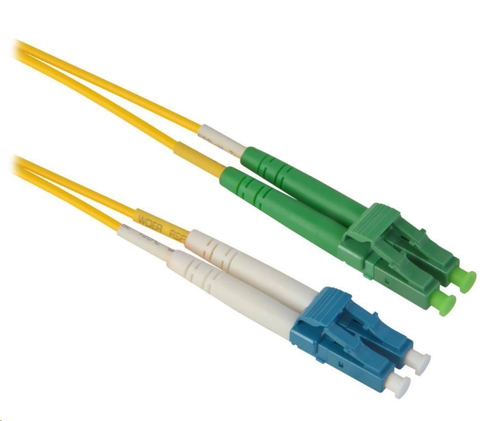 Duplexní patch kabel SM 9/ 125,  OS2,  LC(UPC)-LC(APC),  LS0H,  10m0 