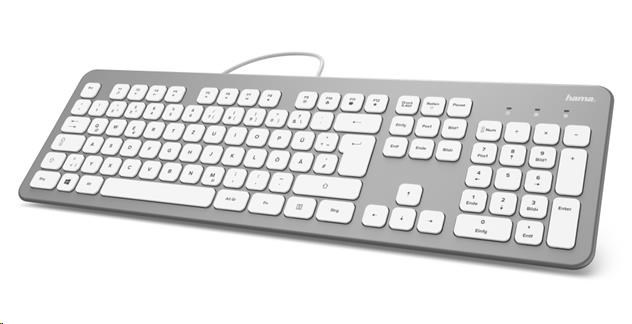 Hama klávesnica KC-700,  strieborná/ biela1 
