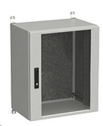 Vonkajšia nástenná skriňa Solarix LC-20 15U 600x500 mm,  sklenené dvere,  LC-20-15U-65-12-G0 