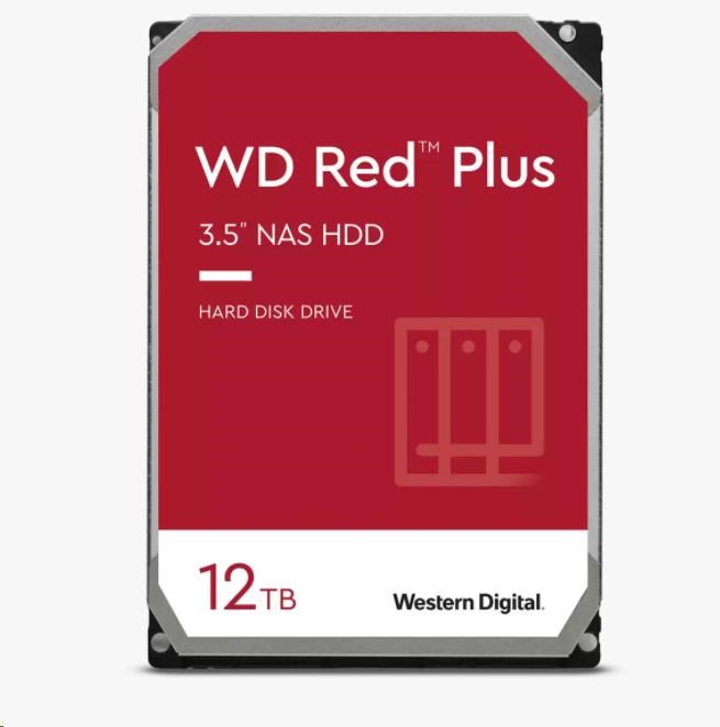 WD RED PLUS NAS WD120EFBX 12TB SATAIII/ 600 256MB cache,  196MB/ s CMR0 