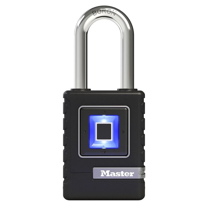 Master Lock 4901EURDLH visací zámek, biometrický, na otisk prstu, až 10 otisků prstů, černá0 