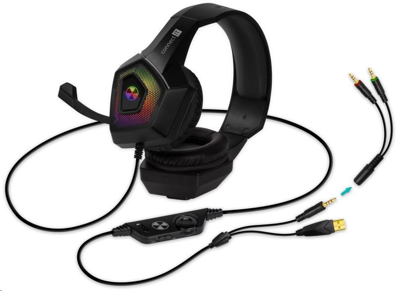 CONNECT IT herní sluchátka BATTLE RGB Ed. 3,  s mikrofonem,  černá5 