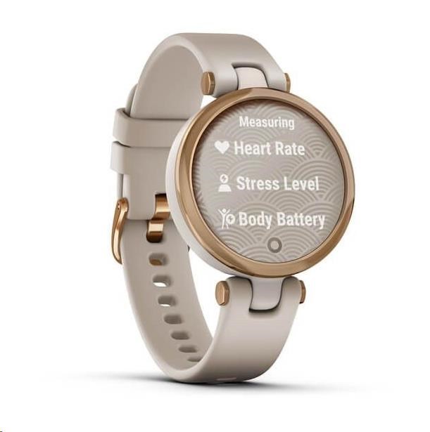 Garmin hodinky Lily Sport Rose Gold/ Light Sand Silicone Band1 