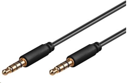 Káblový konektor PREMIUMCORD 3.5 mm 4 pin M/ M 1 m pre Apple iPhone,  iPad,  iPod0 