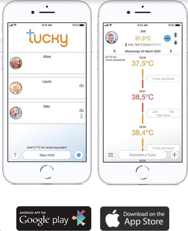 TUCKY – Chytrý teploměr a monitor polohy 2v16 