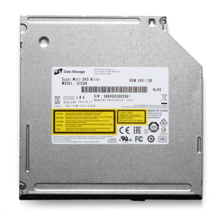 HITACHI LG - interná mechanika DVD-W/ CD-RW/ DVD±R/ ±RW/ RAM/ M-DISC GTC2N,  Slim,  12.7 mm zásobník,  čierny,  voľne ložený bez5 
