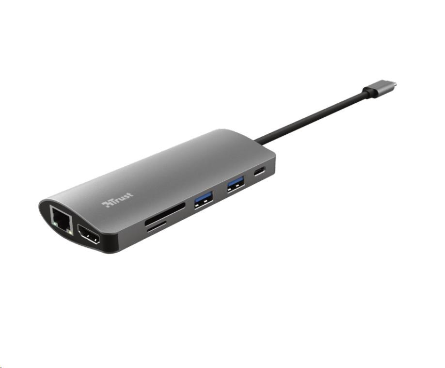Adaptér TRUST DALYX,  7 v 1,  USB-C0 