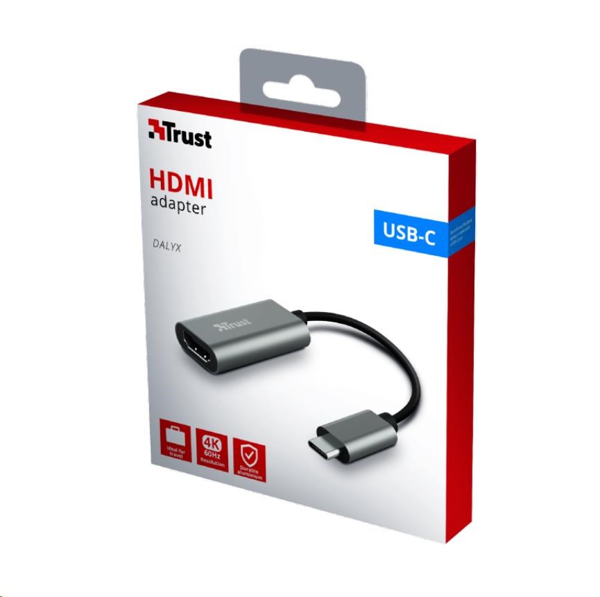Adaptér TRUST DALYX,  USB-C na HDMI,  20 cm5 