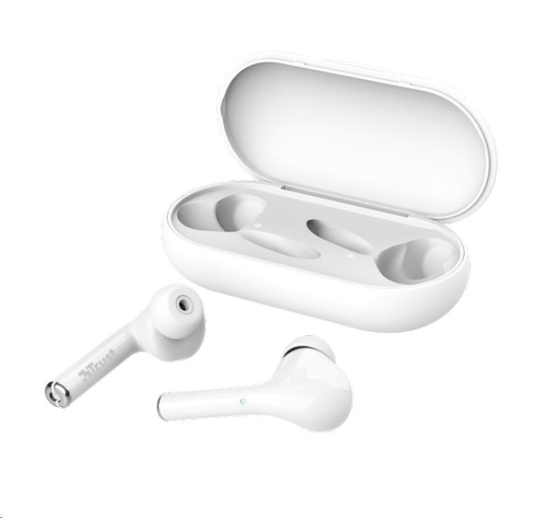 TRUST sluchátka NIKA Touch Bluetooth Wireless Earphones,  white/ bílá0 
