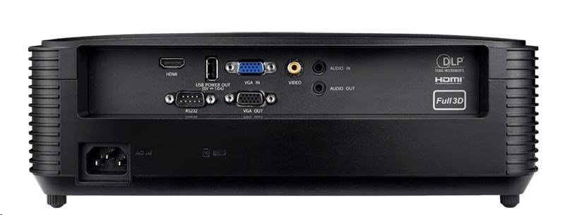 Optoma projektor H185X (DLP, FULL 3D, WXGA, 3 700 ANSI, 28 000:1, HDMI, VGA, RS232, 1x10W speaker)2 