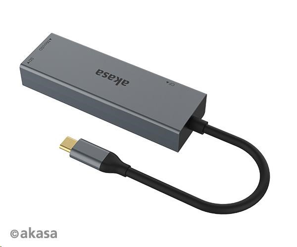 Čítačka kariet AKASA AK-CR-09BK 3 v 1 (CF,  SD,  microSD),  externá,  USB 3.2 Typ C2 