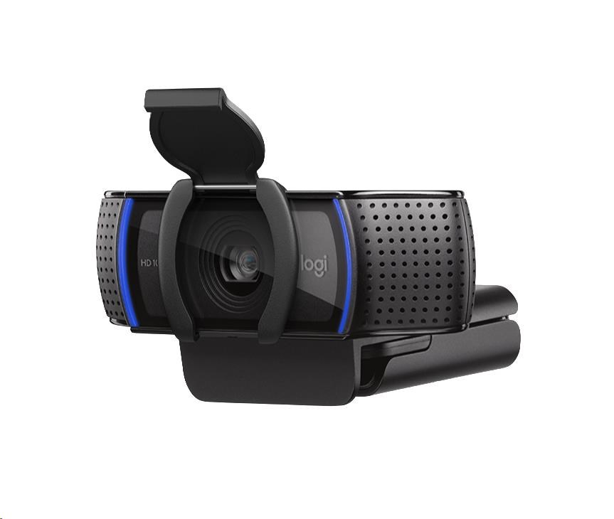 Logitech HD Webcam C920S,  kamera vrátane. čiapky2 