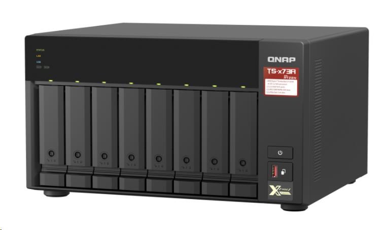 QNAP TS-873A-8G (4C/ Ryzen V1500B/ 2, 2 GHz/ 8 GBRAM/ 8xSATA/ 2xM.2/ 2x2, 5GbE/ 4xUSB3.1/ 2xPCIe)3 