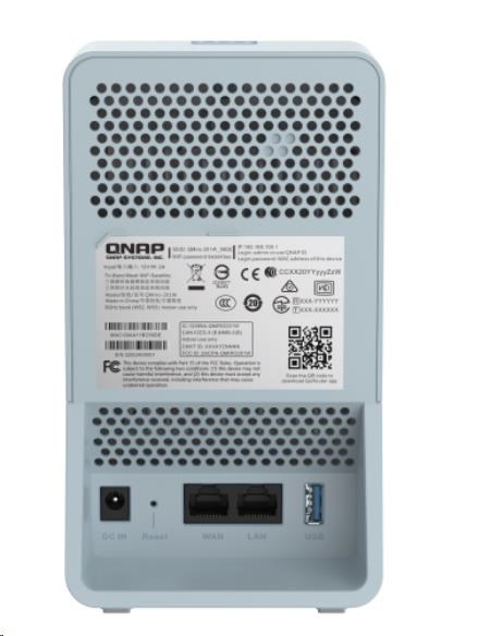 QNAP trojpásmový Wi-Fi SD-WAN Mesh router QMiro-201W (2xGbE / 1xUSB 3.2 / Bluetooth / 4 int. antény)2 