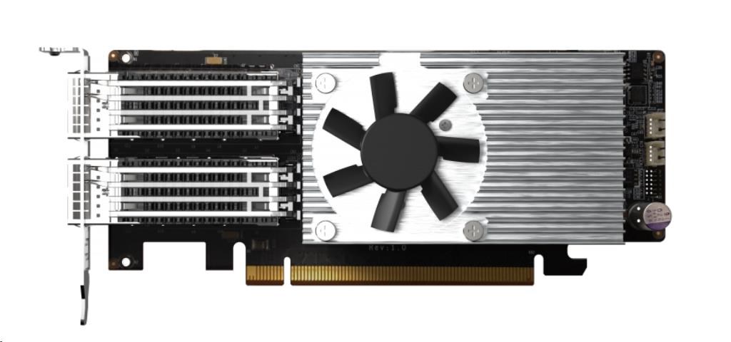 QNAP QXG-100G2SF-E810 - 100GbE (2porty) PCIe karta; nízky profil; PCIe Gen4 x165 