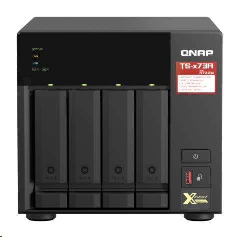 QNAP TS-473A-8G (4C/ Ryzen V1500B/ 2, 2GHz/ 8GBRAM/ 4xSATA/ 2xM.2/ 2x2, 5GbE/ 3xUSB3.2/ 2xPCIe)0 