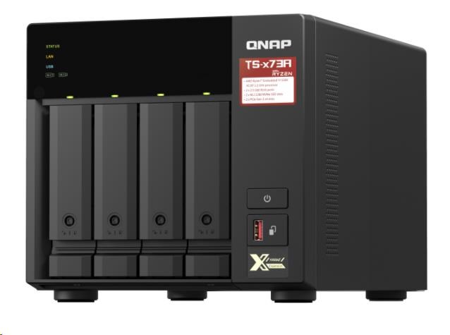QNAP TS-473A-8G (4C/ Ryzen V1500B/ 2, 2GHz/ 8GBRAM/ 4xSATA/ 2xM.2/ 2x2, 5GbE/ 3xUSB3.2/ 2xPCIe)2 