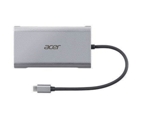 Kľúč ACER 12v1 typu C: 2 x USB3.2, 2 x USB2.0, 1x SD/TF, 2 x HDMI, 1 x PD, 1 x DP, 1 x RJ45, 1 x 3.5 Audio1 