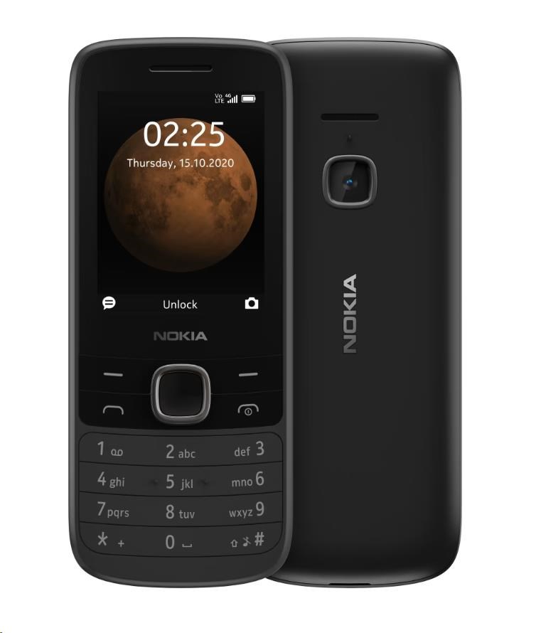 Nokia 225 4G 2020,  Dual SIM,  čierna0 