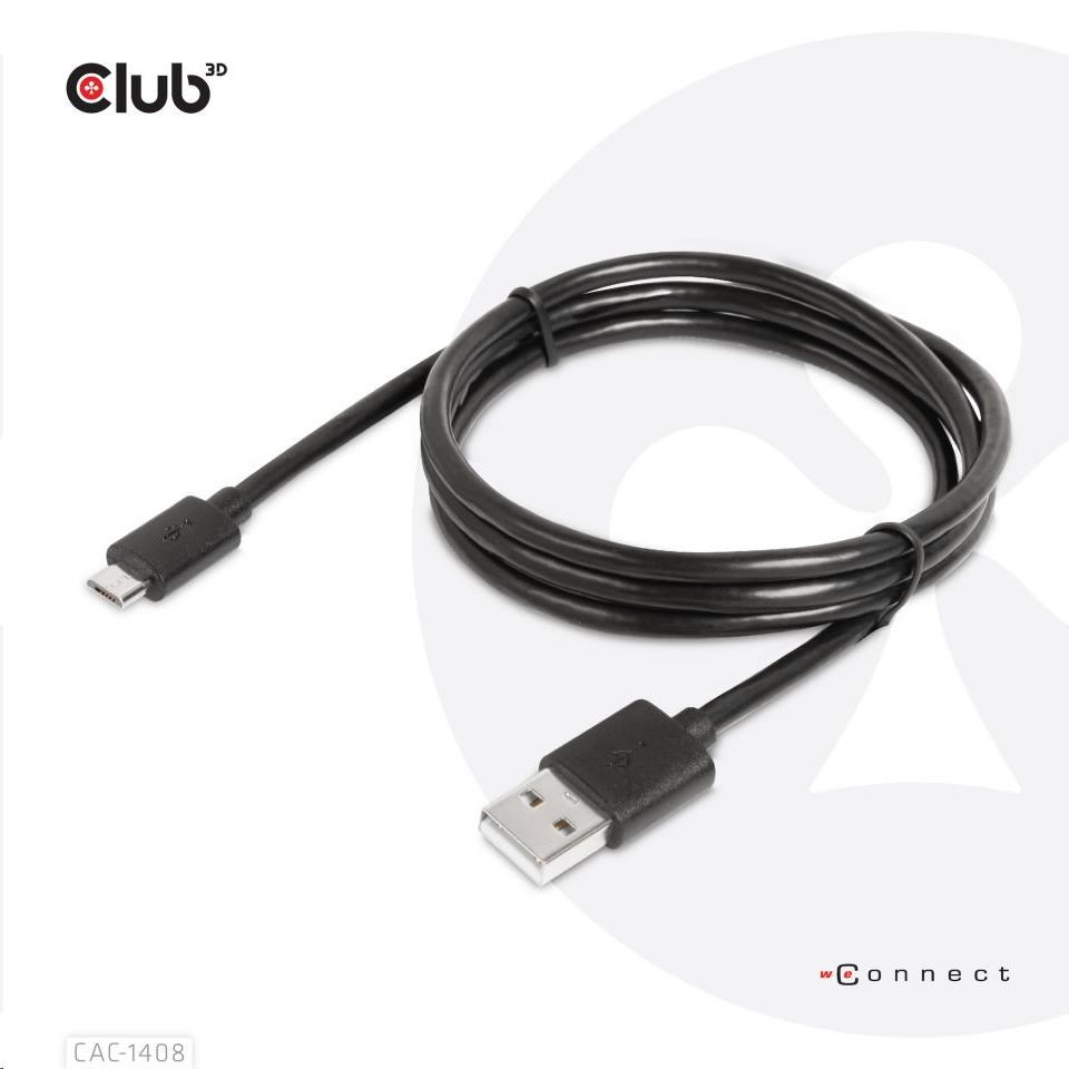 Kábel USB Club3D 3.2 Kábel Gen1 Type-A na Micro USB M/ M,  1 m1 