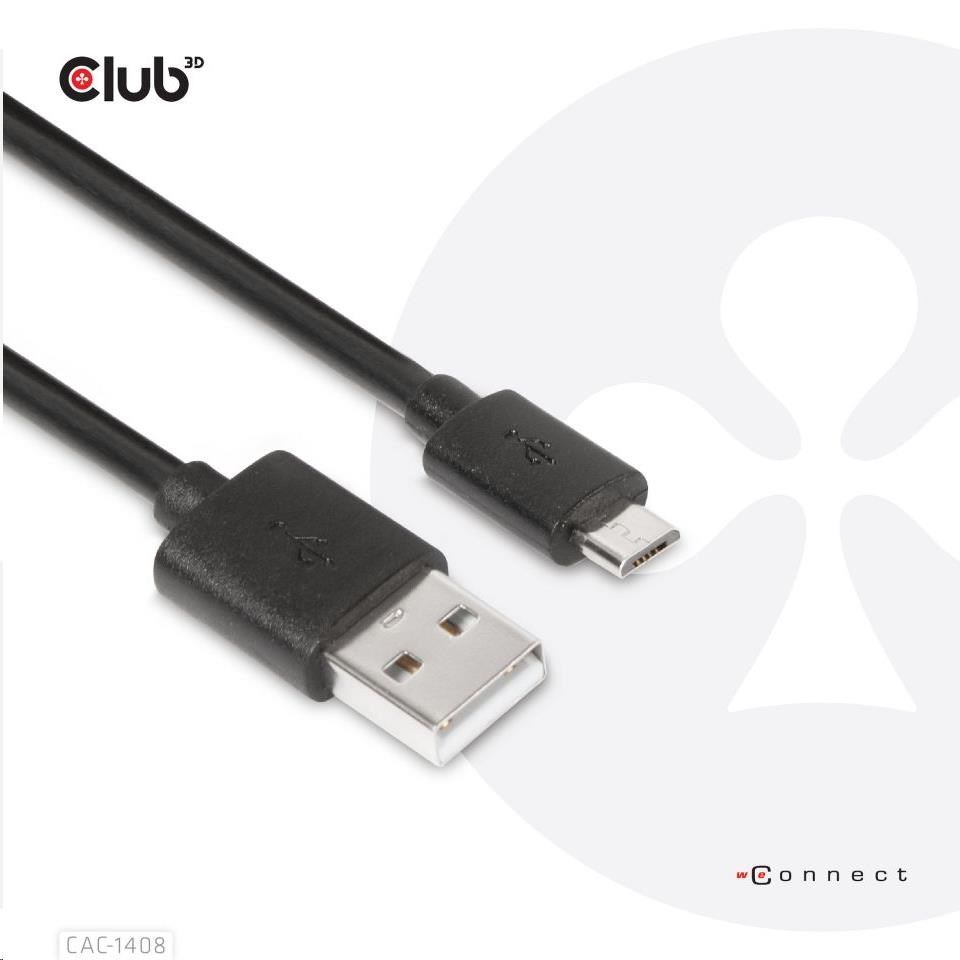 Kábel USB Club3D 3.2 Kábel Gen1 Type-A na Micro USB M/ M,  1 m2 