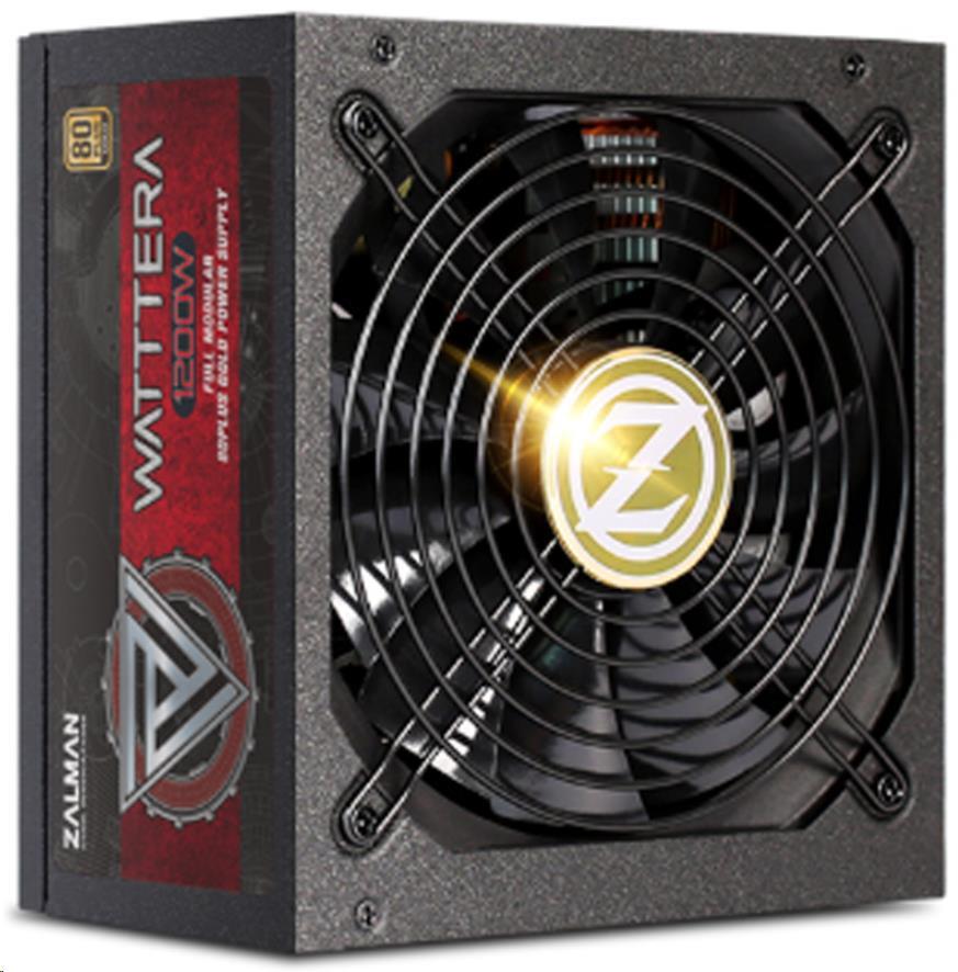 Napájací zdroj ZALMAN WATTTERA ZM1200-EBTII - 1200W 80+ Gold,  13, 5cm ventilátor,  modulárny3 