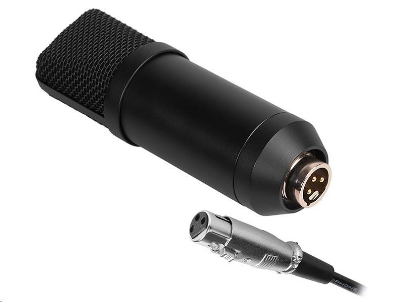 TRACER Microphone Studio PRO,  3.5 jack,  2.5 m kábel,  čierny6 