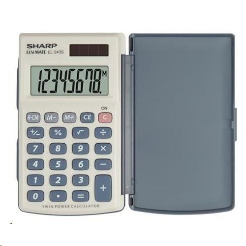 SHARP kalkulačka - EL243S - šedo-modrá0 