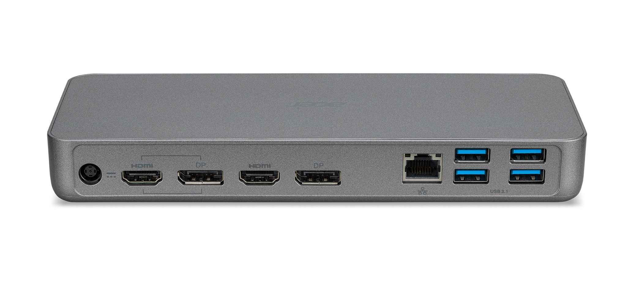 Acer USB Type-C Dock II D501 - 1xUSB-C (Up Stream to NB),  2xUSB-A 3.1 Gen2, 4xUSB-A 3.1 Gen1, 1xDP 1.4/ HDMI 2.0.1xRJ450 