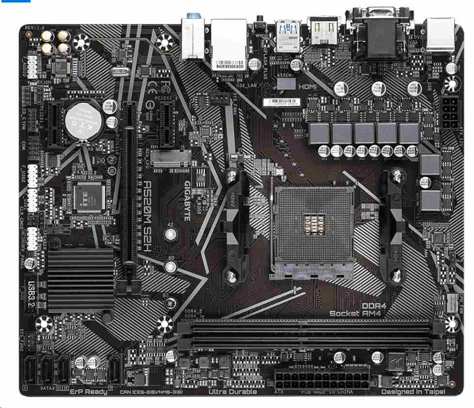 BAZAR-GIGABYTE MB Sc AM4 A520M S2H, AMD A520, 2xDDR4, 1xHDMI, 1xDVI, VGA, mATX-po opravě (bez přísl.)1 