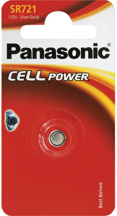 PANASONIC Stříbrooxidové - hodinkové baterie SR-721EL/1B 1,55V (Blistr 1ks)0 