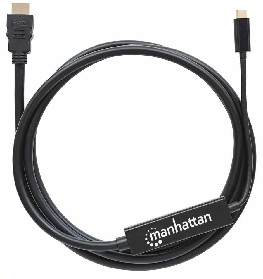 Manhattan kábel USB-C na HDMI,  2 m,  čierny4 