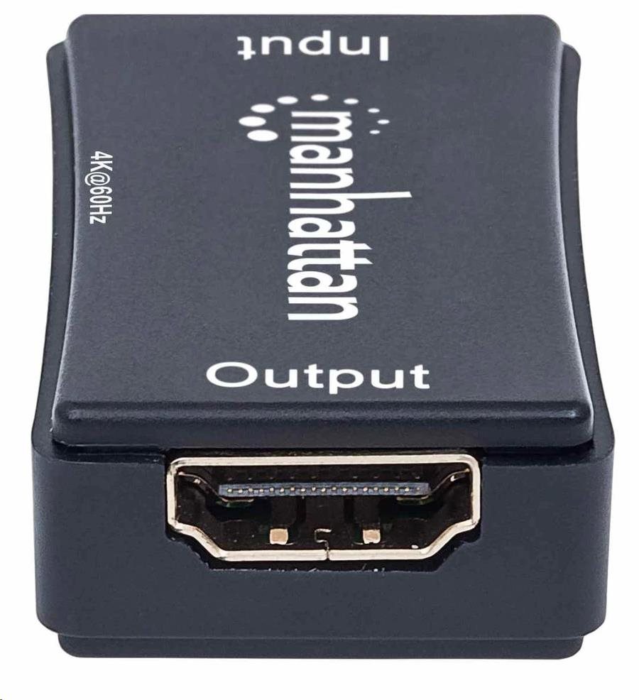 Manhattan HDMI Repeater,  4K HDMI Repeater,  aktívny,  do 40 m,  čierny0 