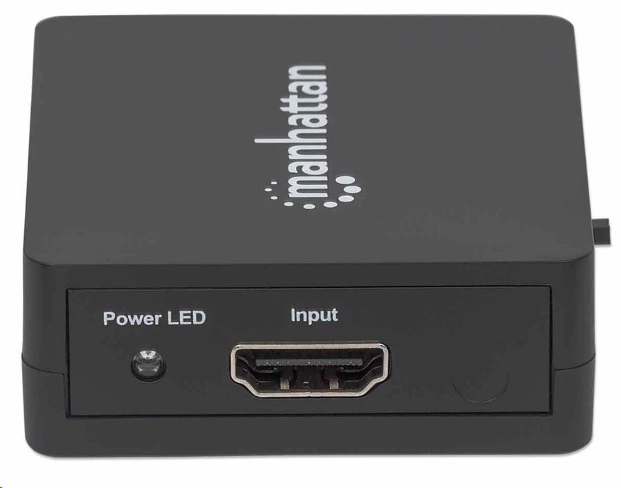 Manhattan HDMI Splitter,  1080p 2-portový HDMI Splitter,  napájanie USB,  čierny2 