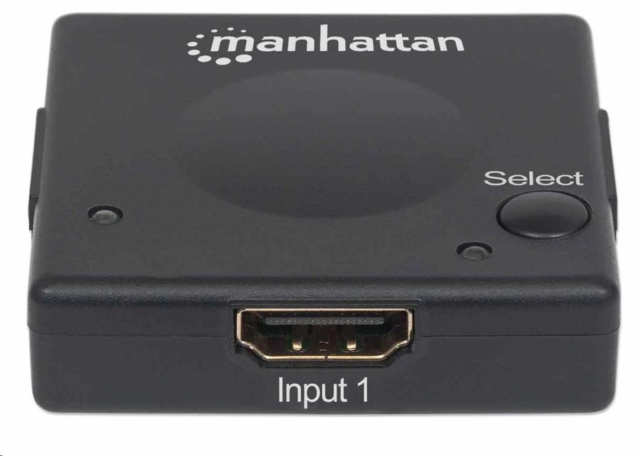 Manhattan HDMI Switch,  2-portový HDMI prepínač,  1080p,  čierny2 